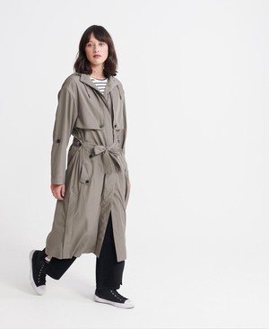 Superdry Chinook Flyaway Trench Női Kabát Szürke | PJZCA0249